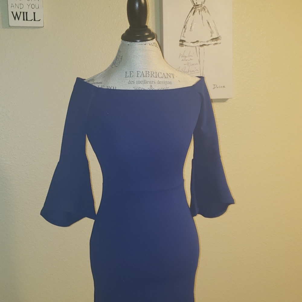 H&M Royal Blue Fitted Dress